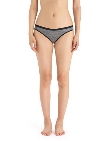 Gritstone Heather Icebreaker Merino Siren Bikini Briefs Women's Underwear | AU 1722PJJQ